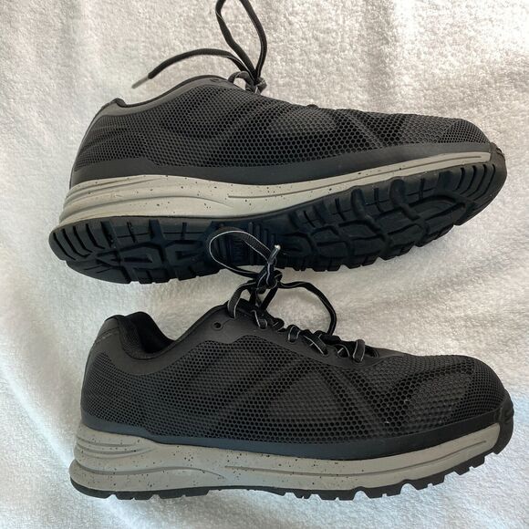 BRAHMA Steel Toe Safety Work Shoes Mens 7 Black Low Top Shoes Workwear - Picture 4 of 12